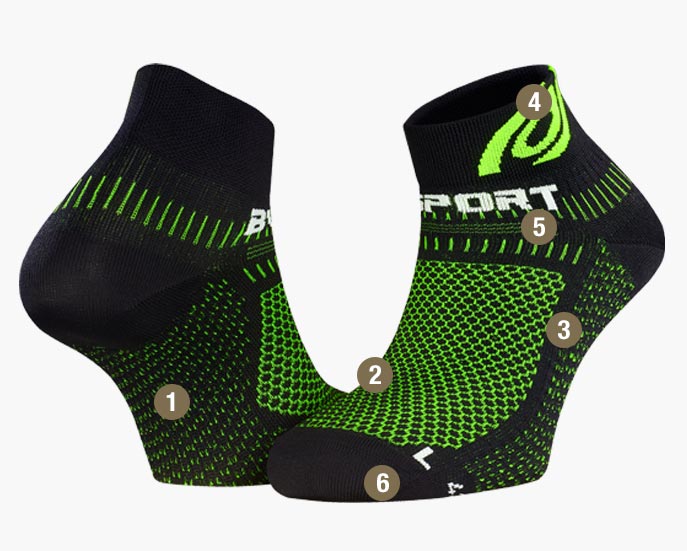 Socks Light 3D black/green